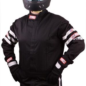 VTG RJS Racing Equipment Full Zip-Up Jacket
Men's Small Black White Strips